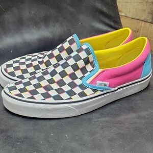 Vans Multicolor Checkerboard Slip-Ons Mens 8.5 womens 10